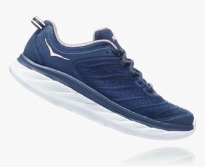 Hoka Akasa Men's Road Running Shoes Dark Blue/Pink | WHLA-96480