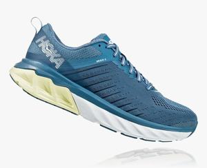 Hoka Arahi 3 Men's Road Running Shoes Blue/White | NUJF-84136