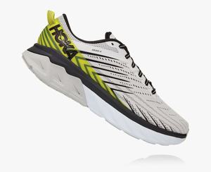 Hoka Arahi 4 Men's Stability Running Shoes White/Black | UDFV-86170