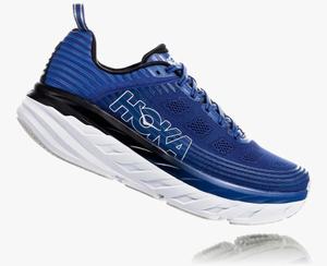 Hoka Bondi 6 Men's Road Running Shoes Blue/Black | KLYP-84105