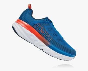 Hoka Bondi 6 Men's Road Running Shoes Blue | MDXI-62197