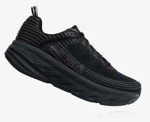 Hoka Bondi 6 Men's Road Running Shoes Black | OBTY-06573