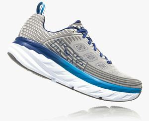 Hoka Bondi 6 Men's Road Running Shoes Blue/Grey | WCLJ-25783