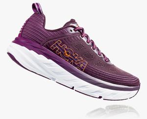 Hoka Bondi 6 Men's Road Running Shoes Purple/White | XILK-56019