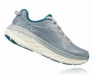 Hoka Bondi Leather Women's Road Running Shoes Light Grey | JUGP-96147