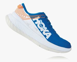 Hoka Carbon X Men's Road Running Shoes Blue/White | FNTV-15670