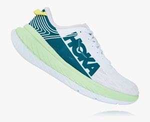 Hoka Carbon X Men's Road Running Shoes Green/White | JOHE-09461