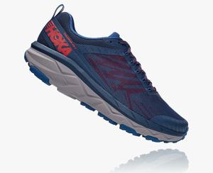 Hoka Challenger ATR 5 Wide Men's Trail Running Shoes Dark Blue/Red | HRDU-85796