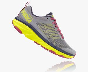 Hoka Challenger ATR 5 Wide Women's Trail Running Shoes Grey/Yellow | EDYW-50136