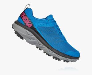 Hoka Challenger ATR 5 Wide Women's Trail Running Shoes Blue/Pink | KEJP-64780