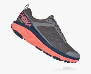 Hoka Challenger ATR 5 Wide Women's Trail Running Shoes Grey/Orange | YOIV-71302