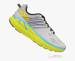 Hoka Clifton 6 Men's Road Running Shoes Grey/White | BPOT-53601