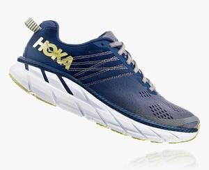 Hoka Clifton 6 Men's Road Running Shoes Blue/Grey | QAXS-79628