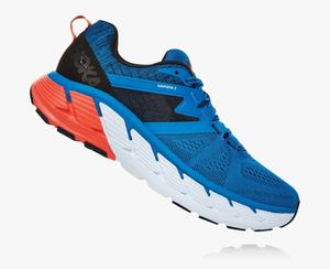 Hoka Gaviota 2 Wide Men's Walking Shoes Blue/Black | XADC-69123