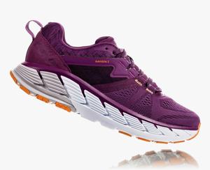 Hoka Gaviota 2 Wide Women's Walking Shoes Purple/Orange | ULZB-08427