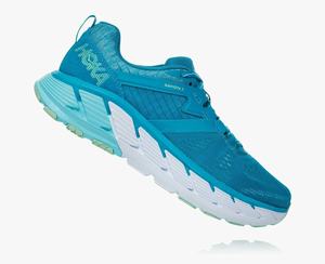 Hoka Gaviota 2 Wide Women's Walking Shoes Blue/Green | ZSYF-57419