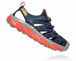 Hoka Hopara Men's Hiking Sandals Black/Red | PZHG-54367