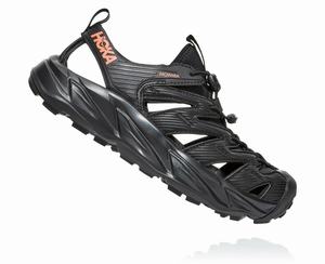 Hoka Hopara Women's Hiking Sandals Black/Orange | HNDE-27603