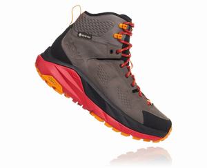 Hoka Kaha GORE-TEX Men's Hiking Boots Black/Grey | RHQC-62478