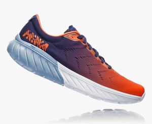 Hoka Mach 2 Men's Road Running Shoes Blue/Orange | MBOT-30184