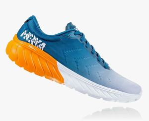 Hoka Mach 2 Men's Road Running Shoes Blue/Orange | ZHEV-96287