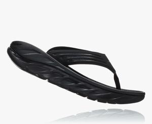 Hoka Recovery Flip Flops Women's Recovery Flip Flops Black/Grey | ITWJ-76154