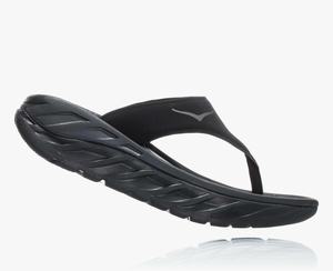 Hoka Recovery Flip Flops Women's Recovery Flip Flops Black/Grey | XCRG-24085