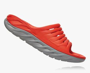 Hoka Recovery Slides Men's Recovery Slides Red/Grey | LZHP-34580