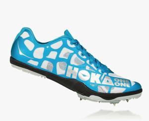 Hoka Rocket LD Men's Spikes Shoes Blue/White | OBNP-29743