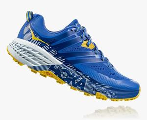 Hoka Speedgoat 3 Women's Trail Running Shoes Blue/Yellow | IWOS-63519