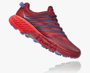 Hoka Speedgoat 4 Wide Women's Trail Running Shoes Red | CAPM-90312