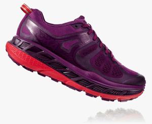 Hoka Stinson ATR 5 Women's Trail Running Shoes Purple/Red | DBXW-80746