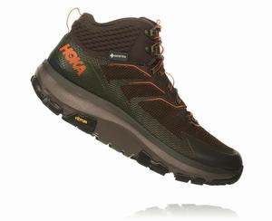 Hoka Toa GORE-TEX Men's Hiking Boots Black/Orange | ZQVA-01942