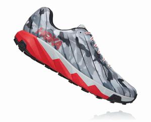 Hoka Torrent Men's Trail Running Shoes Grey/Red | EQLM-56109